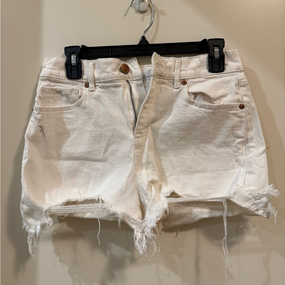 LOFT White Denim Cutoff Shorts NWOT